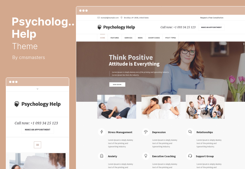 Psychology Help Theme - Medical WordPress Theme for Psychologist and Mental Therapy