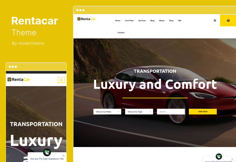 Rentacar Theme - Car Rental and Listing WordPress Theme
