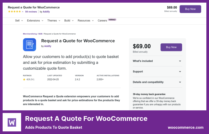Request a Quote for WooCommerce Plugin - Adds Products to Quote Basket