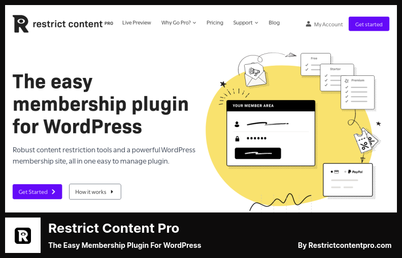 Restrict Content Pro Plugin - The Easy Membership Plugin for WordPress