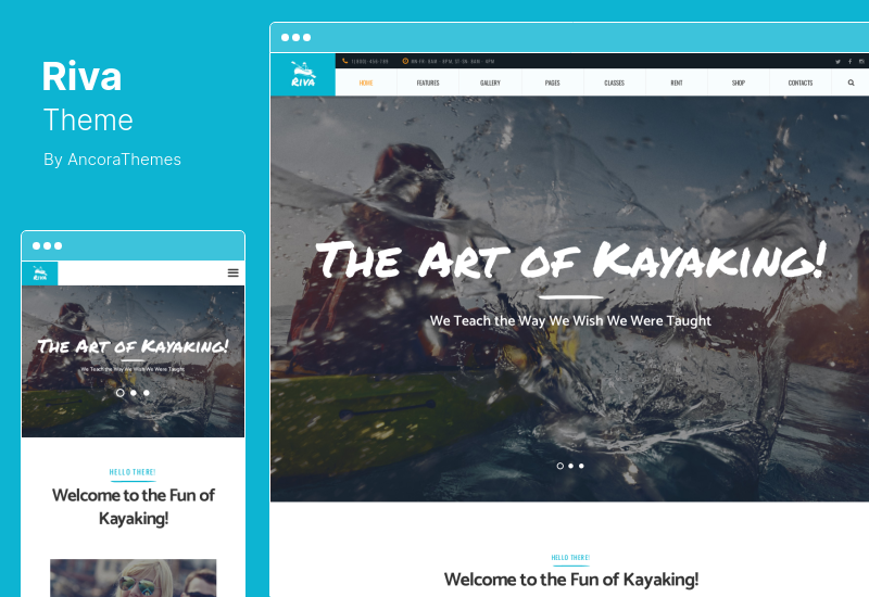 Riva Theme - Kayaking / Paddling / Water Sports & Outdoors WordPress Theme