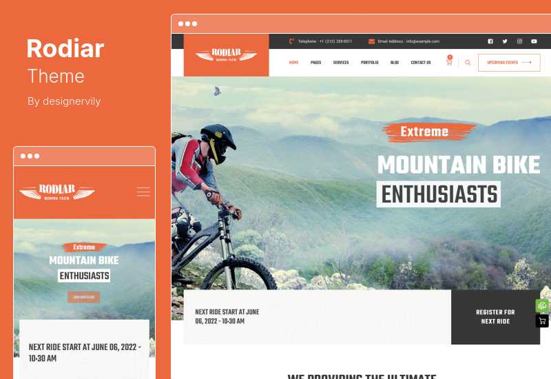 Rodiar Theme - WordPress Theme for Rider's Club