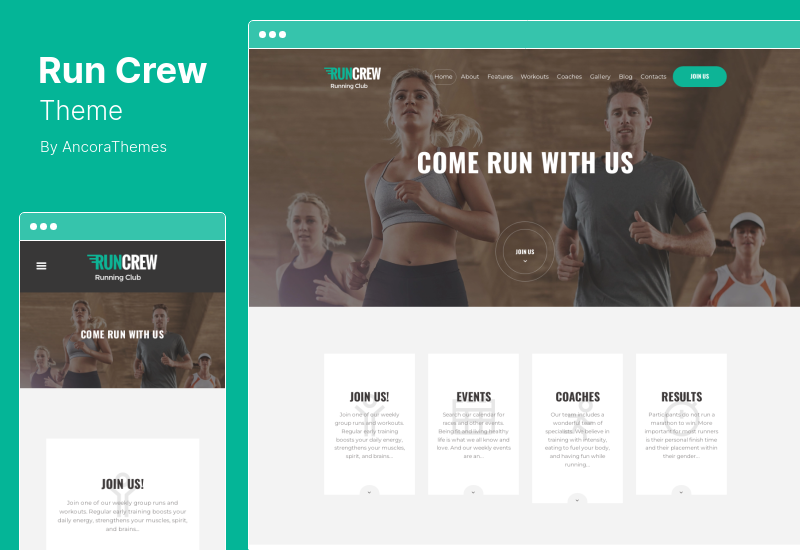 RunCrew Theme -  Running Club, Marathon & Sports WordPress Theme