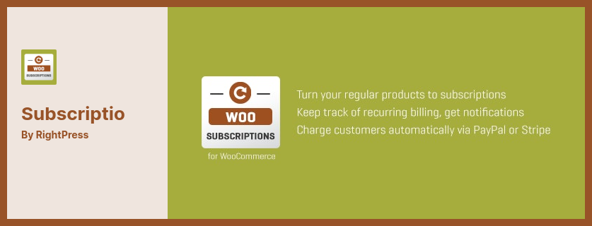Subscriptio Plugin - A WooCommerce Subscriptions Plugin