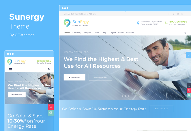 Sunergy Theme - Wind & Solar Green Energy WordPress Theme