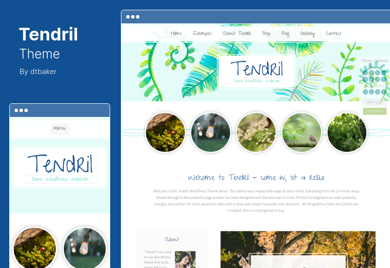 Tendril Theme - Creative Hand Painted Blog and Shop WordPress Theme