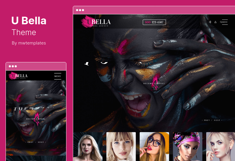 UBella Theme - Model Agency WordPress Theme