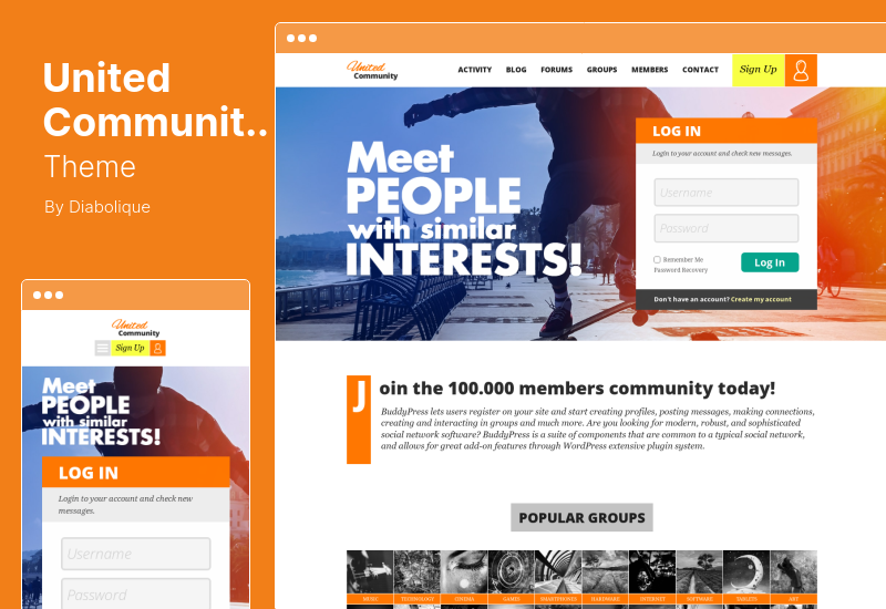 UnitedCommunity Theme - BuddyPress Membership WordPress Theme