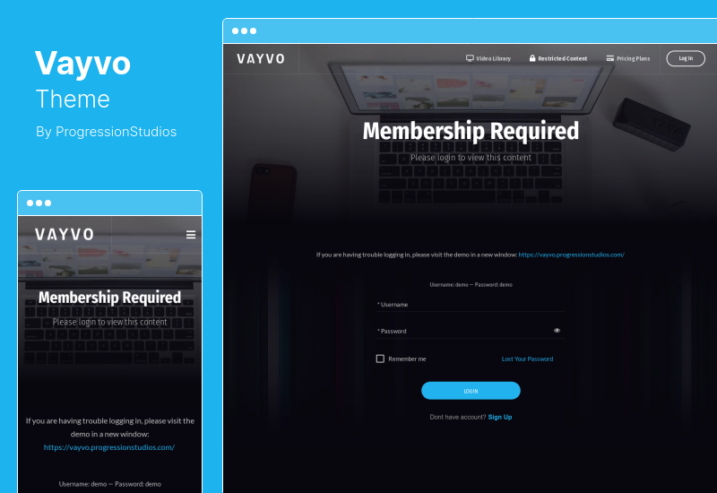 Vayvo Theme - Media Streaming & Membership WordPress Theme