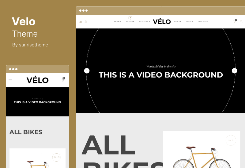 Velo Theme - Bike Store Responsive Business WordPress Theme