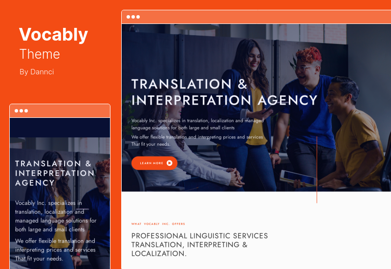 Vocably Theme - Translation & Interpretation Agency WordPress Theme