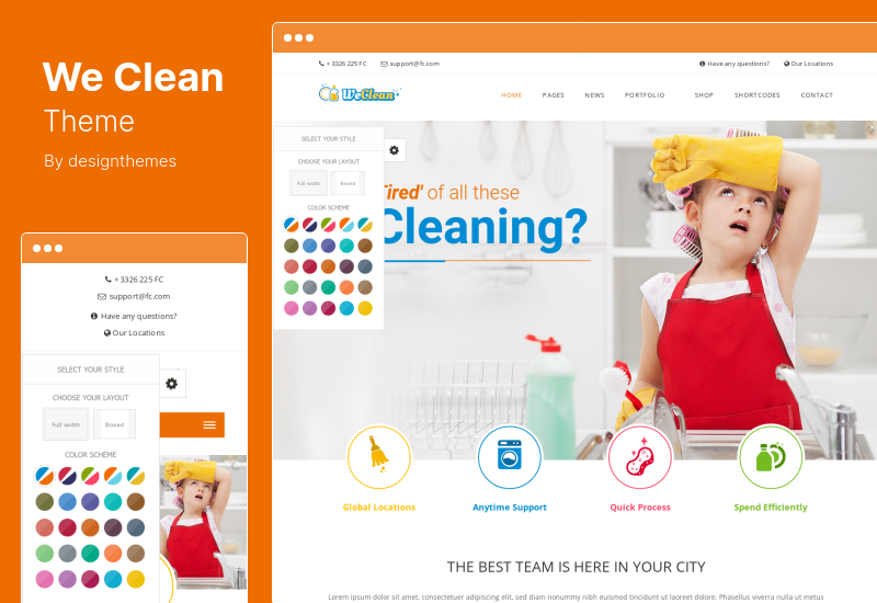We Clean Theme - Cleaning WordPress Theme
