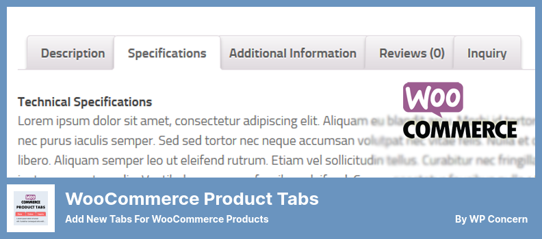 WooCommerce Product Tabs Plugin - add new tabs for WooCommerce products