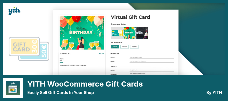 YITH WooCommerce Gift Cards Plugin - Easily Sell Gift Cards In Your Shop