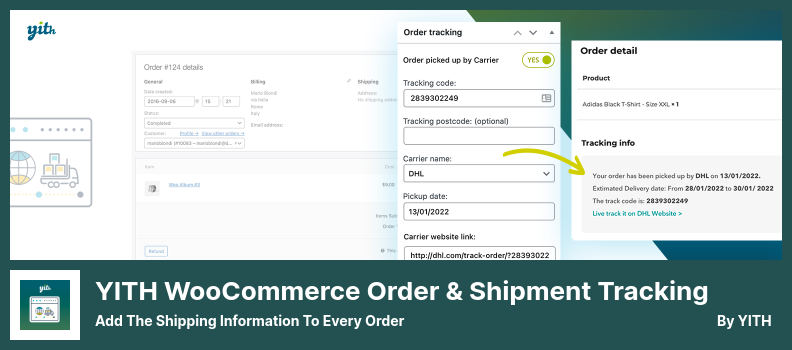 YITH WooCommerce Order & Shipment Tracking Plugin - Add The Shipping Information to Every Order