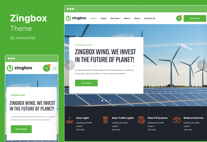 Zingbox Theme - Wind & Solar Energy WordPress Theme