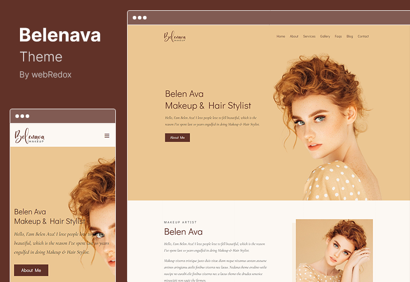 Belenava Theme - Makeup Artist WordPress Theme