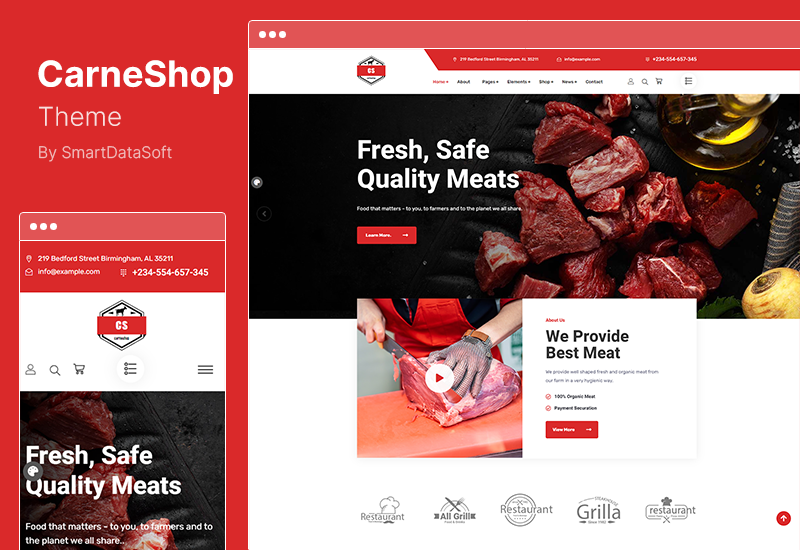 CarneShop Theme - Butcher & Meat Shop WordPress Theme