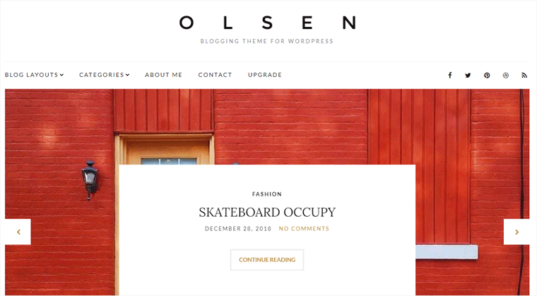 Olsen WordPress Blog Theme