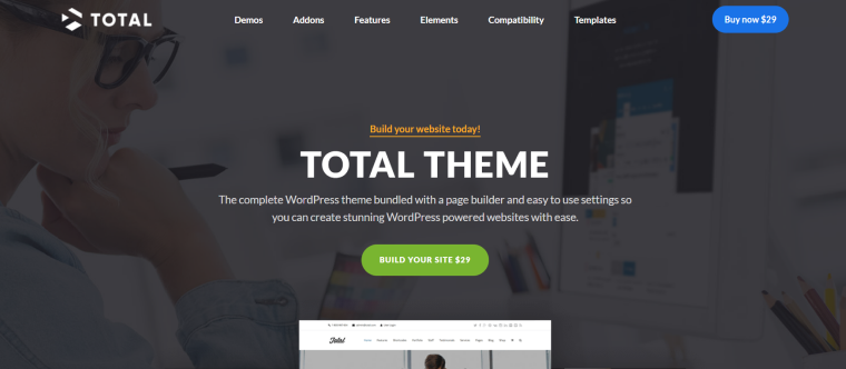 total one page wp theme