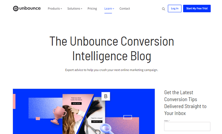 Unbounce Conversion Intelligence Blog Website