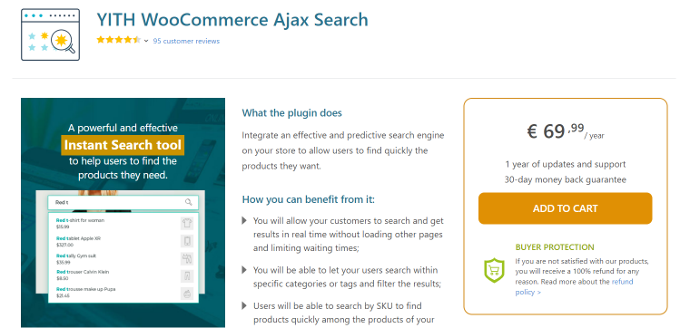 YITH WooCommerce Ajax Search plugin homepage