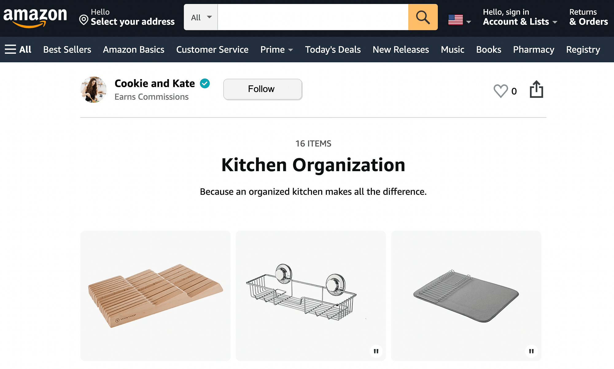 Amazon products in the kitchen organization category.