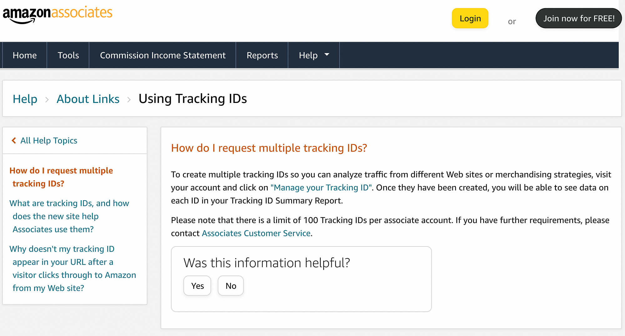 Amazon affiliate tracking IDs.