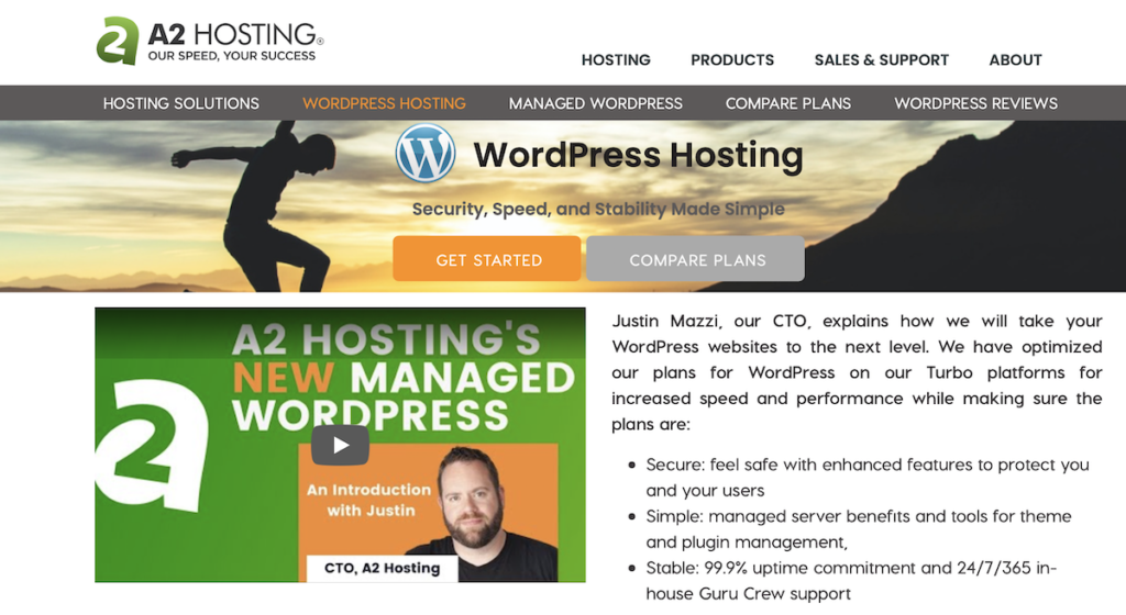 A2Hosting cheap WordPress hosting