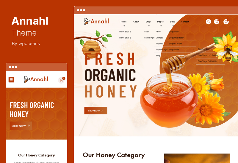 Annahl Theme - Organic & Honey Shop WordPress Theme