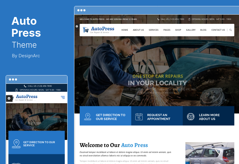 AutoPress Theme - Car Repair & Services WordPress Theme