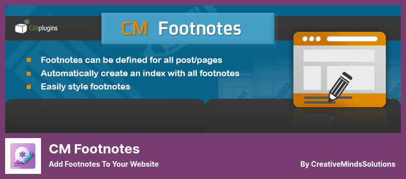 CM Footnotes Plugin - Add Footnotes to Your Website