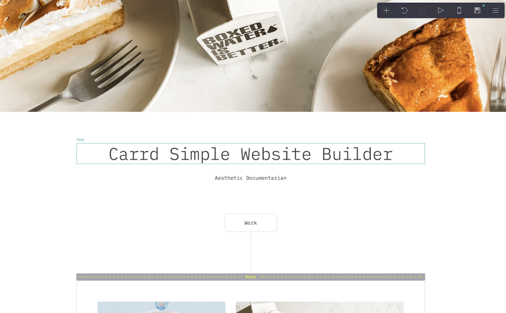 Carrd simple website builder overview dashboard
