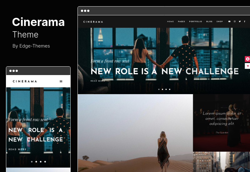 Cinerama Theme - Movie Studios and Filmmakers WordPress Theme