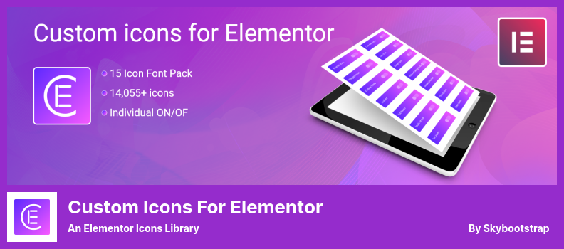Custom Icons for Elementor Plugin - An Elementor Icons Library