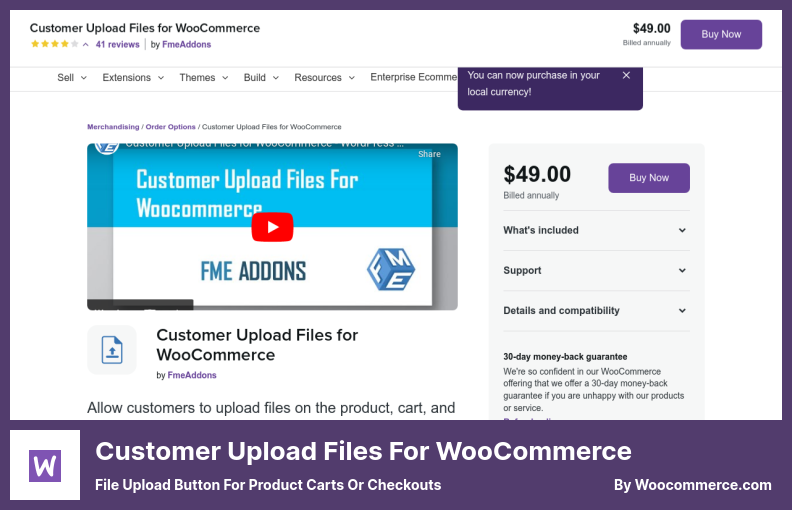 Customer Upload Files for WooCommerce Plugin - File Upload Button for Product Carts or Checkouts
