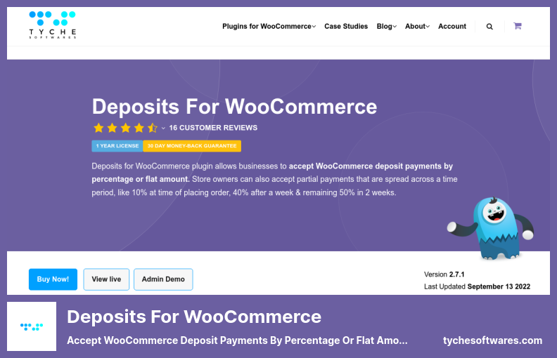 Deposits for WooCommerce Plugin - Accept WooCommerce Deposit Payments by Percentage or Flat Amount