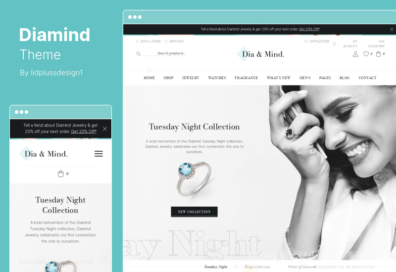 Diamind Theme - Jewelry & Watch Store WordPress Theme