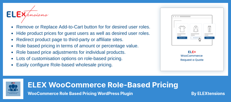ELEX WooCommerce Role-Based Pricing Plugin Plugin - WooCommerce Role Based Pricing WordPress Plugin