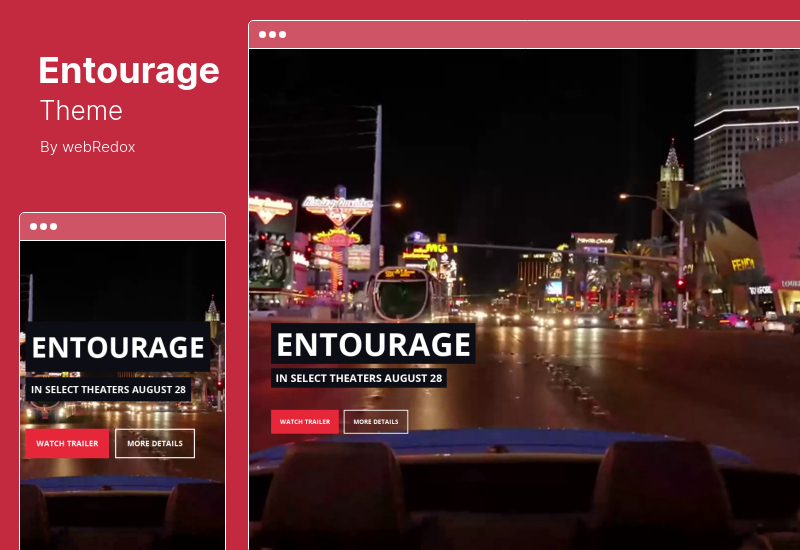 Entourage Theme - Movie/Film/Cinema/TV WordPress Theme