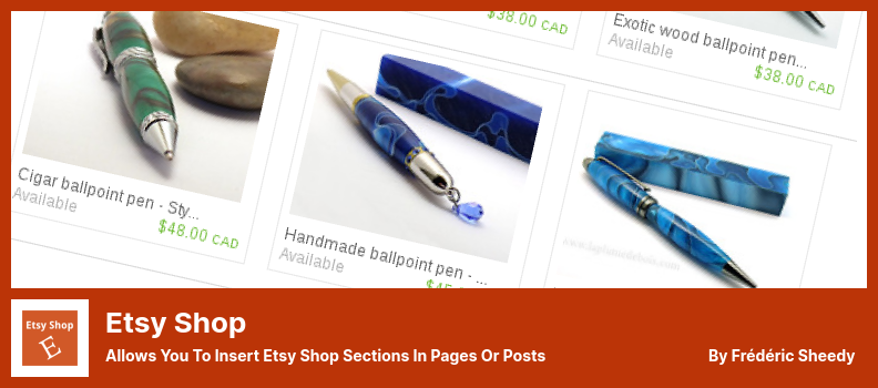 Etsy Shop Plugin - Allows You to Insert Etsy Shop Sections in Pages or Posts
