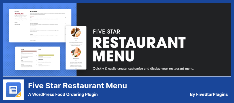 Five Star Restaurant Menu Plugin - A WordPress Food Ordering Plugin