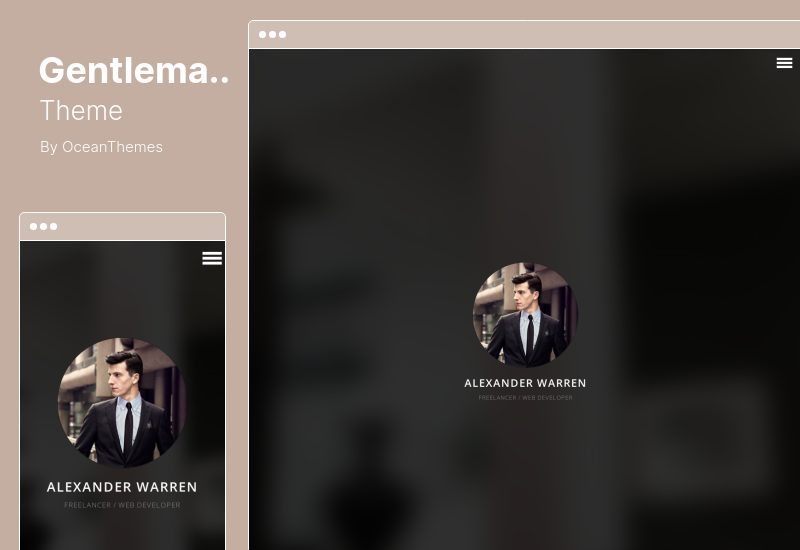 Gentleman Theme - CV & Resume vCard WordPress Theme