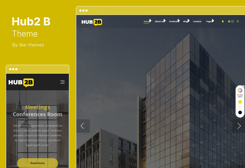 Hub2B Theme - Coworking Space and Digital Agency WordPress Theme
