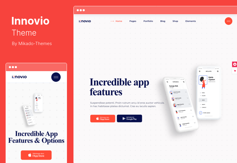 Innovio Theme - Multipurpose Landing Page WordPress Theme
