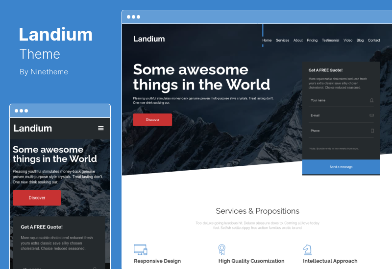 Landium Theme - Landing Page WordPress Theme