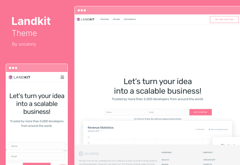 Landkit Theme - WordPress Landing Page Theme