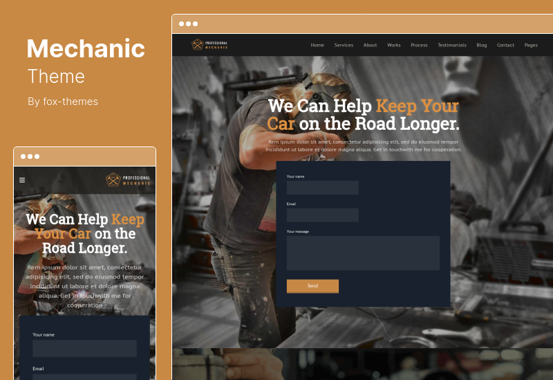 Mechanic Theme - Auto Repair WordPress Theme
