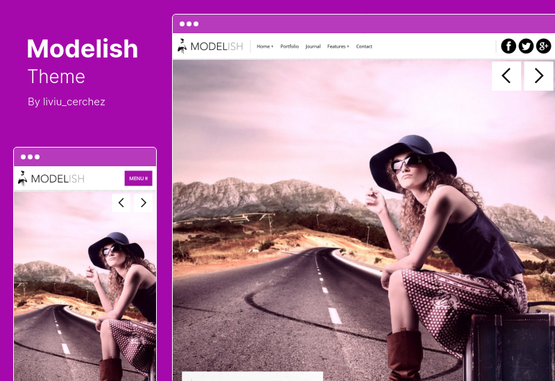 Modelish Theme - A Unique Photography WordPress Theme