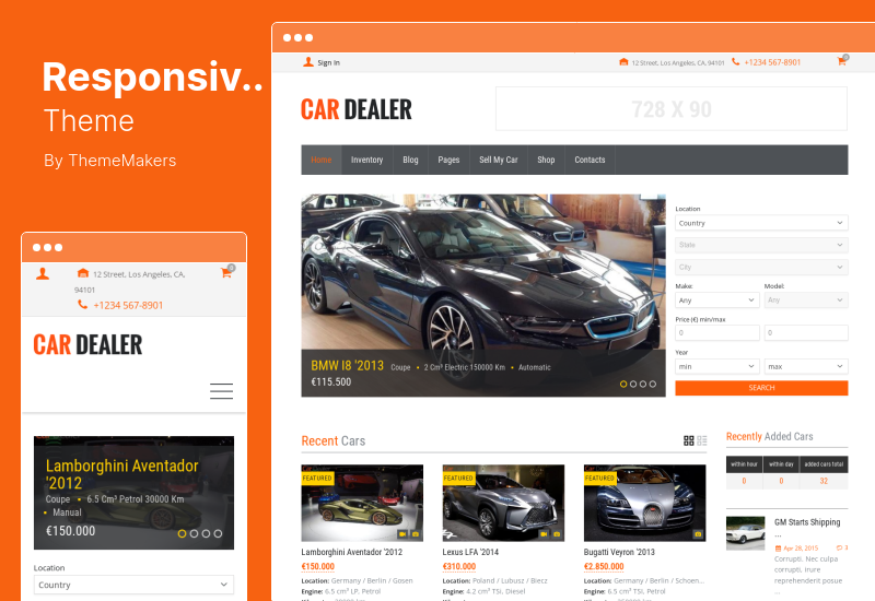Responsive Theme - Car Dealership Automotive WordPress Theme